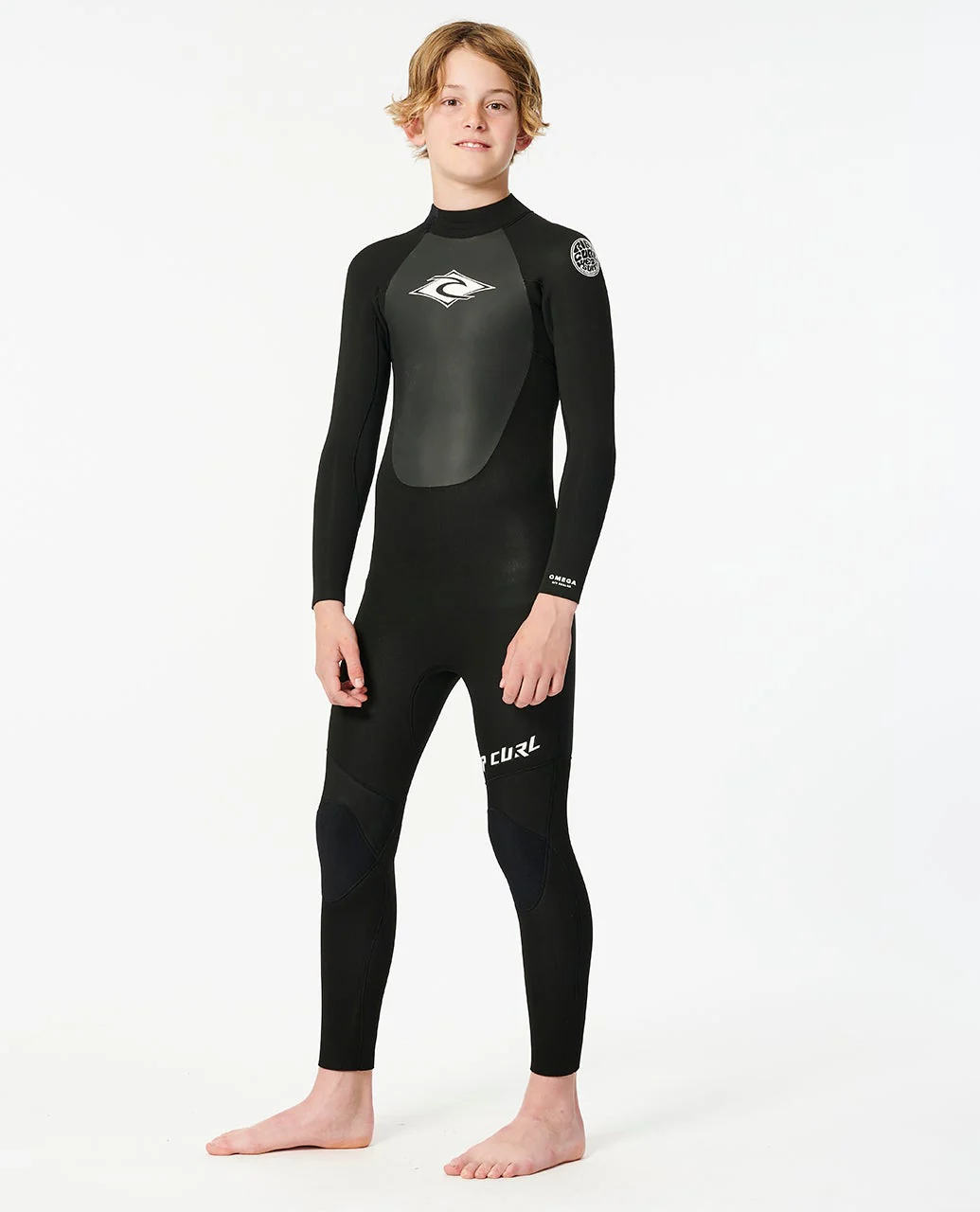 Kids Omega 4/3 Back Zip Wetsuit Steamer - Image 2